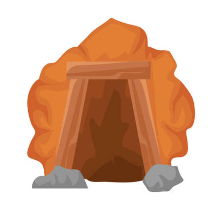 cave door designのイラスト素材