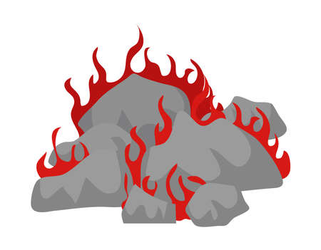coal burn designのイラスト素材