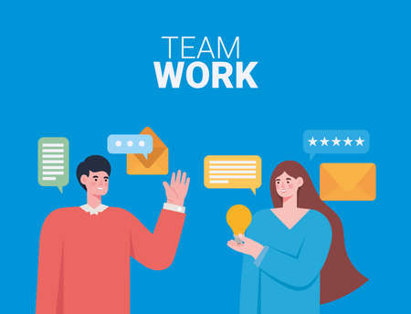 team work cardのイラスト素材