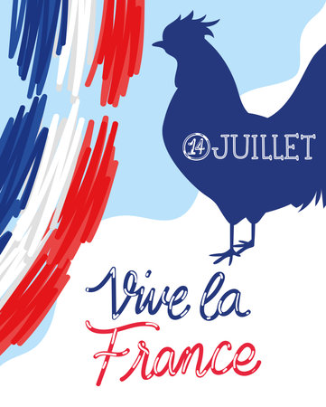 items of bastille dayのイラスト素材