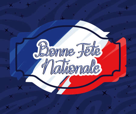 bonne fete nationale sentenceのイラスト素材