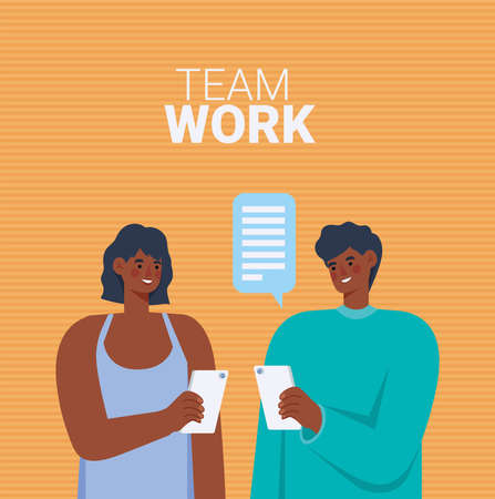 people working togetherのイラスト素材