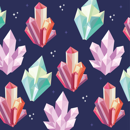 pattern of crystalsのイラスト素材