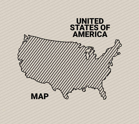 EEUU illustration mapのイラスト素材