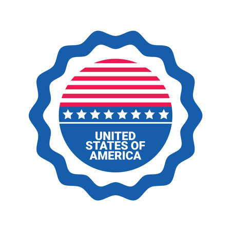united states of america labelのイラスト素材