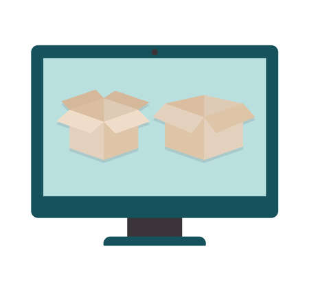 screen with boxesのイラスト素材