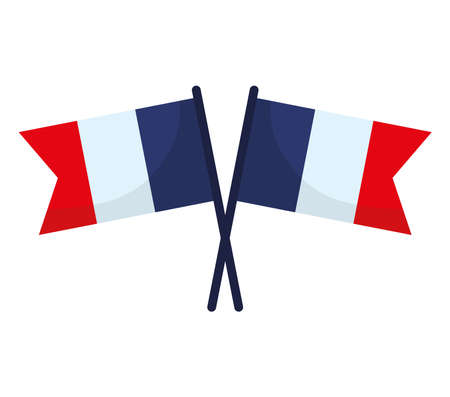french flags illustrationのイラスト素材