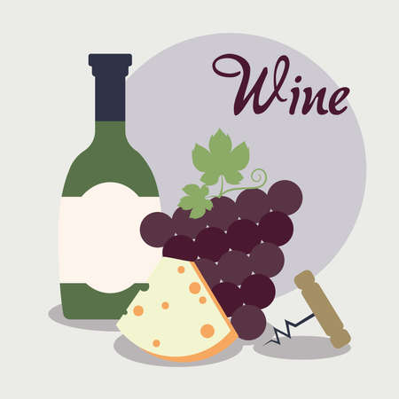 wine icons cardのイラスト素材