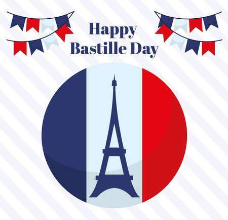 bastille day posterのイラスト素材