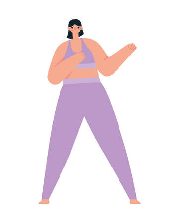 fitness girl representationのイラスト素材