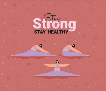 stay strong womenのイラスト素材