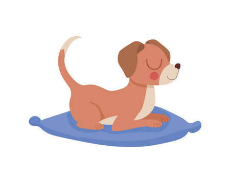 pretty dog restingのイラスト素材