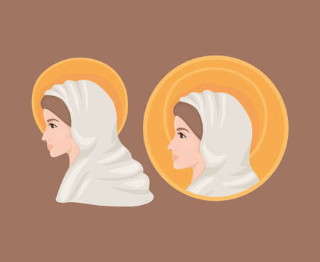 illustration of sacred maryのイラスト素材