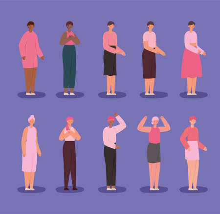 ten cancer survivorsのイラスト素材