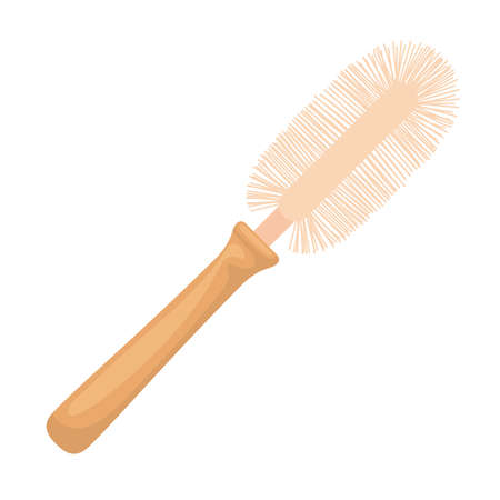 wooden hairbrush designのイラスト素材