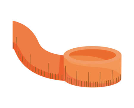 orange measure tapeのイラスト素材