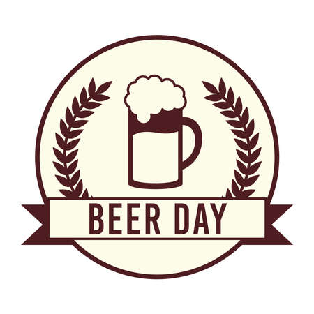 beer day badgeのイラスト素材