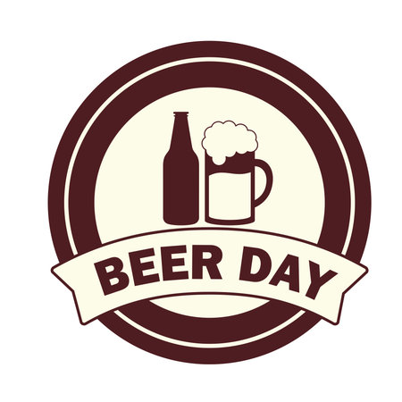international beer day illustrationのイラスト素材