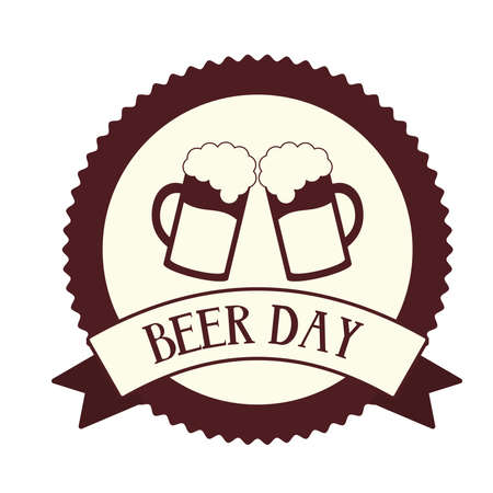 international beer day designのイラスト素材
