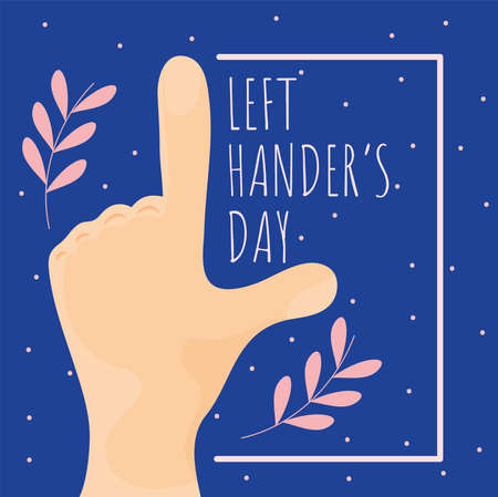 left handers day posterのイラスト素材