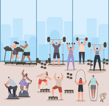 people doing exercise