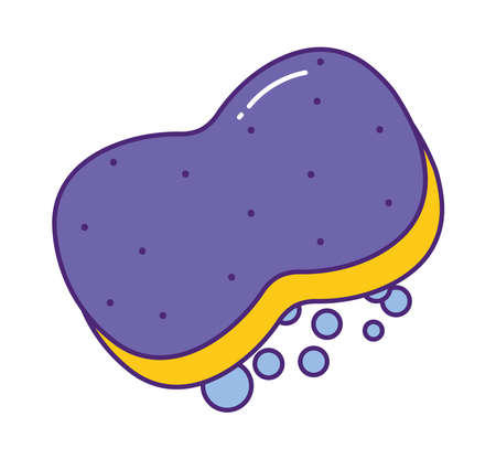 purple sponge designのイラスト素材