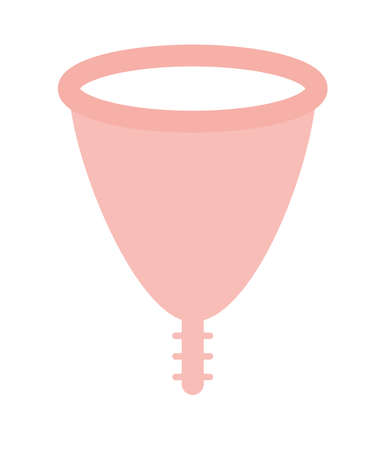 pink menstruation cupのイラスト素材