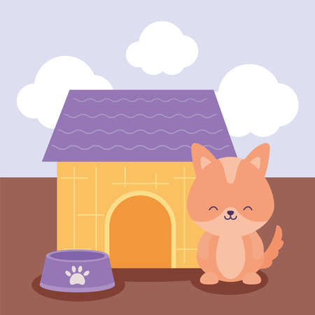 brown puppy designのイラスト素材