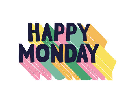 quote of happy mondayのイラスト素材