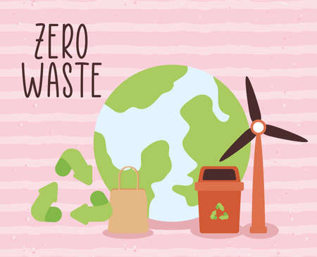 zero waste cardのイラスト素材