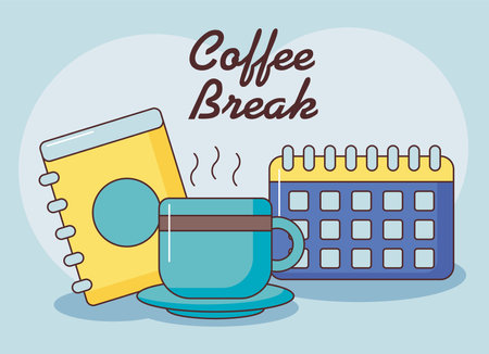 coffee break posterのイラスト素材