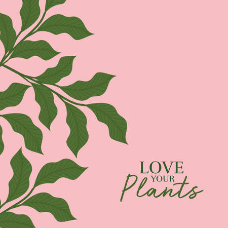 nice leafs cardのイラスト素材