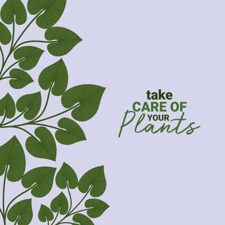 pretty leaves posterのイラスト素材