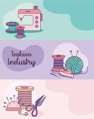 fashion industry cardsのイラスト素材
