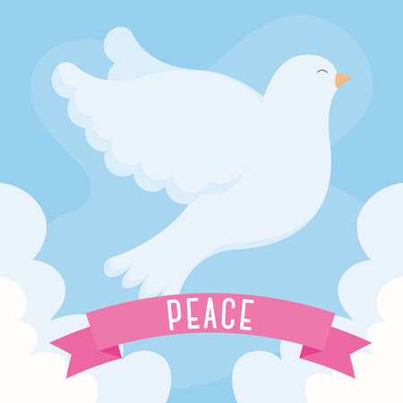peace dove designのイラスト素材