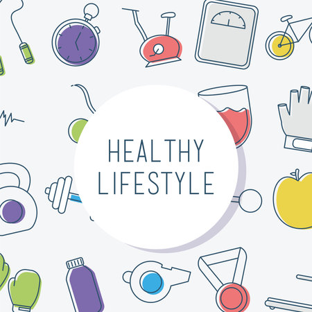healthy lifestyle designのイラスト素材