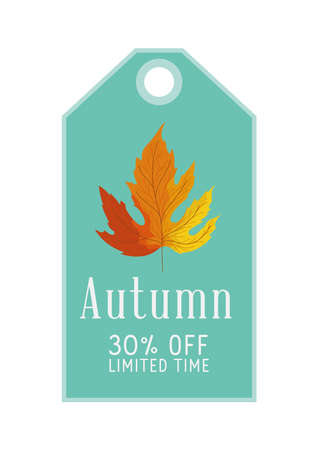autumn tag designのイラスト素材
