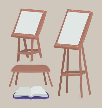 pretty artist itemsのイラスト素材