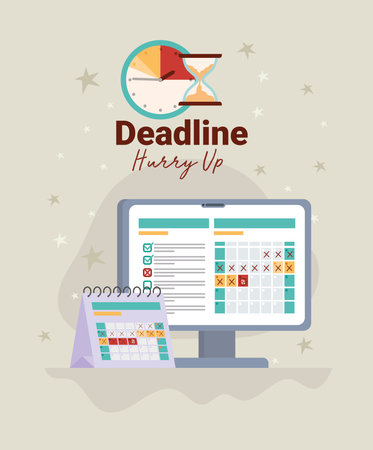 nice deadline posterのイラスト素材