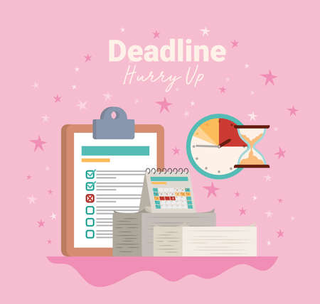 nice deadline illustrationのイラスト素材