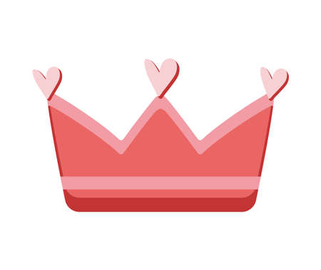 pink crown designのイラスト素材