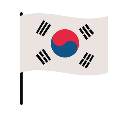 korean flag designのイラスト素材