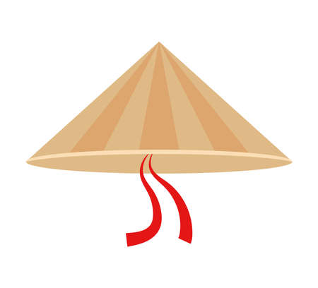 chinese straw hatのイラスト素材