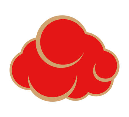 chinese red cloudのイラスト素材