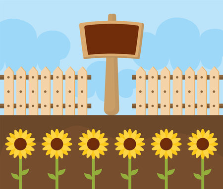 pretty backyard posterのイラスト素材