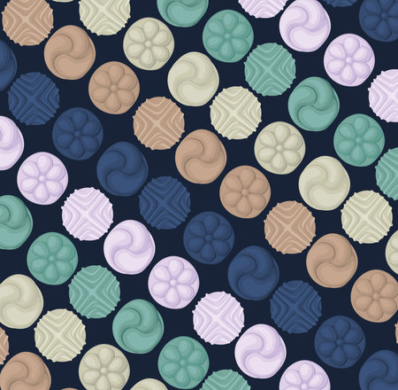 colored hangwa patternのイラスト素材