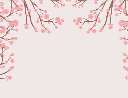 sakura tree designのイラスト素材