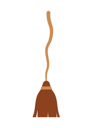 brown broom designのイラスト素材