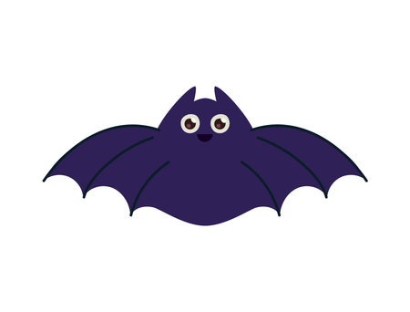 cute black batのイラスト素材