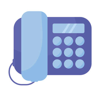 blue telephone illustrationのイラスト素材